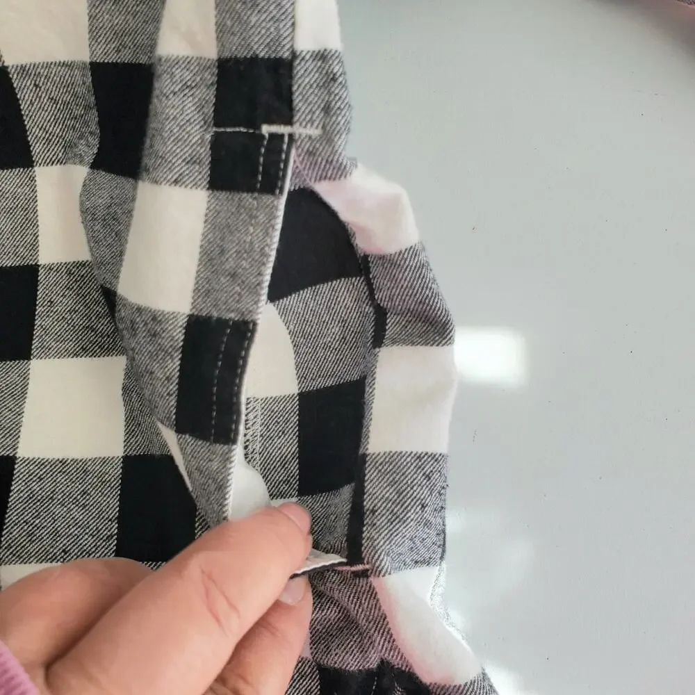 J Crew Women Plaid Flannel Shacket Shirt Jacket M LumberJane Cabin Gorp Outdoors